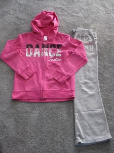 Girls 2 piece Outfit set Hoodie Sweatpant Size 10 Justice Dance p.s. Aeropostale - Picture 1 of 5
