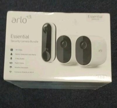 Arlo Essential Security Camera Bundle - 2 Cameras & Doorbell - 1080p - Brand New - Image 1 of 3