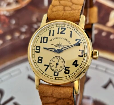 Wristwatch Sturmanskie USSR Vintage Soviet Mechanical Watch Stalin's Falco Gold - Image 1 of 4