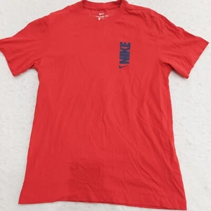 Nike T-SHIRT Mens Size Small Red Short Sleeve Crew Neck Logo Athletic  - Picture 1 of 7
