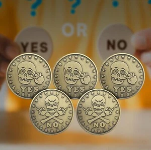 5XWinking Skull SÍ/NO Tomador de Decisiones Moneda Única Hacer Elecciones Regalos Divertidos - Imagen 1 de 9