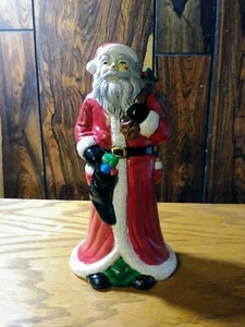 Hand Painted Ceramic Mold Christmas Santa Cone Incense Burner - Picture 1 of 6