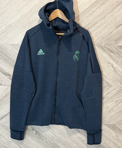 REAL MADRID ADIDAS Z.N.E. HOODIE Mens XL New Blue DX8699 Cover