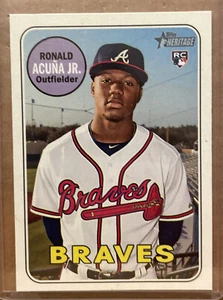 2018 Topps Heritage #580 Ronald Acuna Jr. RC Rookie - Picture 1 of 2