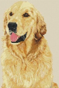 "Golden Friend" goldener Retriever Kreuzstich Design (Kit oder Diagramm) - Bild 1 von 1