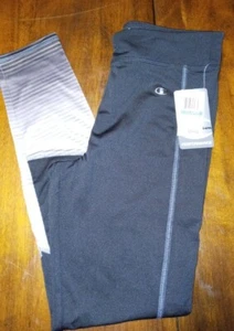 NWT Black & Gray Champion Performance Leggings Activewear Girls XL Cute - Picture 1 of 2