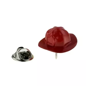 American Red Firefighter Firemans Helmet Lapel Pin Badge X2AJTP903 - Picture 1 of 1
