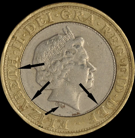 2010 BRITISH £2 POUND DOUBLED DIE STRUCK ERROR  *RARE VARIETY* COIN!!!! Cover