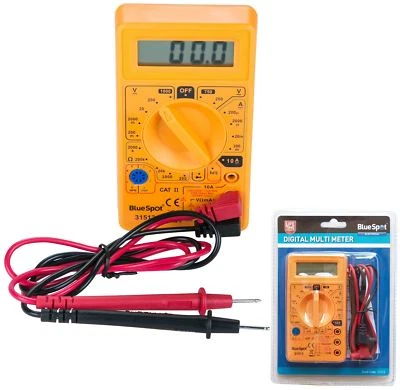 BLUESPOT LCD Digital Multimeter Voltmeter AC & DC Voltage Tester Circuit Checker 31513