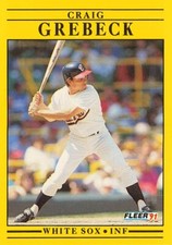 1991 Fleer #120 CRAIG GREBECK Chicago White Sox
