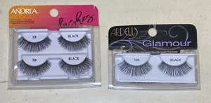 Andrea Ardell False Eyelashes 33 Black 2 Pair & Glamour 105 Black 1 Pair - Picture 1 of 4
