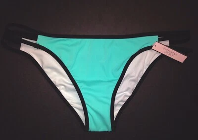 Victoria's Secret сине-зеленый маленький S с ремешками нахальный VS плавать бирюзовый бикини низ S - Изображение 1 из 3