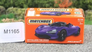Matchbox Power Grabs Purple 2019 McLaren 720s Spider HVR27 FNQHotwheels M1165 - Picture 1 of 5