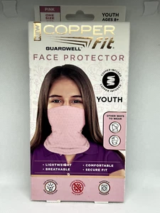 Copper Fit Guardwell Face Protector Mask Youth Washable Pink - Picture 1 of 2