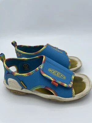 Keen Notch River Open Toe Sandals Boys Unisex  US Size 12 Blue Tie Dye Trim - Image 1 of 4