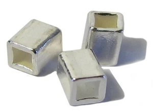 925er Silber - Verbindungsstücke. Zwischenstücke. 2x2,5mm. 8 Stück. - Bild 1 von 1