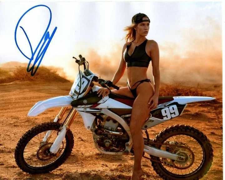 PAIGE SPIRANAC signed 8x10 SEXY BIKINI DIRT BIKE MOTORCYCLE photo LPGA GOLF Foto 1 de 1