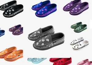 Bandana Slippers House Shoes Trooper America Paisley  - Picture 1 of 10