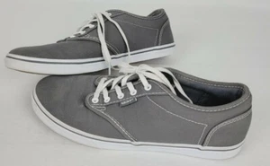VANS Grey Canvas Lace Up Skateboard Shoes Women Size 8 TB4R Used Woman's - Picture 1 of 10