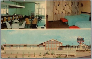 Postcard Noranda Quebec c1966 Motel Henri Routes 46 & 59 Multi Views MCM Beds - Picture 1 of 2