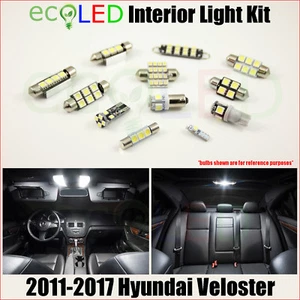 For 2011-2017 Hyundai Veloster WHITE LED Interior Light Accessories Kit 8 Bulbs - Foto 1 di 12