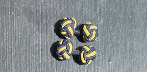 Brooks Brothers Silk Knot Cufflinks – Navy & Yellow – Classic Style - Picture 1 of 1