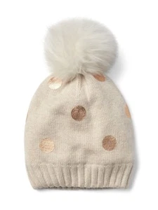 GAP GIRLS ROSE GOLD POM HAT ORG. $29.95 LARGE/XLARGE BNWT - Picture 1 of 1