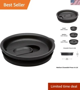 BPA-Free Closeable Lid for 10-20 oz Tumblers - Snap Closure, Dishwasher Safe - Picture 1 of 11