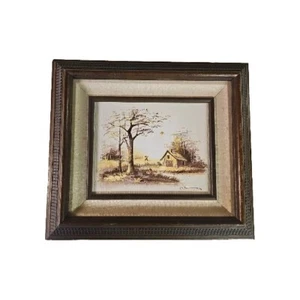 Pintura al óleo original firmada enmarcada por Melton - Imagen 1 de 11