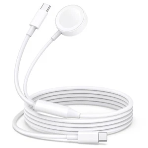3.94FT 2in1 Magnetic Charger Charging Cable For For Apple Watch iPhone 16 15 14 - Photo 1 sur 24