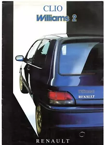 Renault Clio Williams 2 1994 UK Market Sales Brochure - Picture 1 of 3