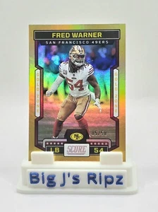 2023 Panini Score Gold Mirror Fred Warner SF 49ers 5/50 SSP - Bild 1 von 2