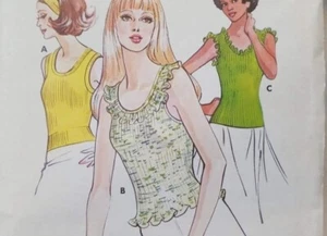 Uncut Womens Knit Summer Top Shirt 6 8 10 12 14 16 18 Vintage Sewing Pattern 602 - Picture 1 of 3
