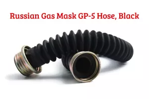 Sowjetische Gasmaske GP5 schwarz Schlauch Rohr Maske-Filter Stecker russische Militaria - Bild 1 von 2