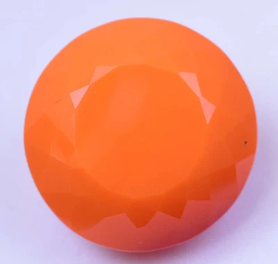 41.00 Ct Flawless Natural Orange Opal Certified Unheated Round Shape Gemstone - Image 1 of 4