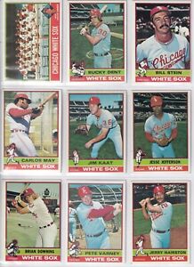 1976 Topps Chicago White Sox Baseball Team Set (24 Cards)