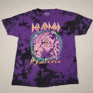Vintage lila und schwarz Def Leppard Hysterie Hemd - Bild 1 von 4