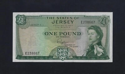 Jersey 1 Pound 1963 P-8 XF++ UK Great Britain ENGLAND - Image 1 of 2