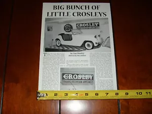 POWEL CROSLEY CAR RADIO TV APPLIANCES - ORIGINAL 1997 ARTICLE - Foto 1 di 3