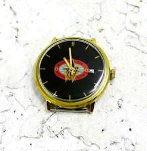 Slava Motor Sich Mens Wrist Watch USSR Soviet Calendar Serviced Gift For Men - Picture 1 of 6