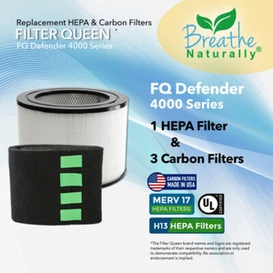 Filter Queen Defender 4000 Series Replacement HEPA + Carbon Pre-Filter Bundle - Picture 1 of 5