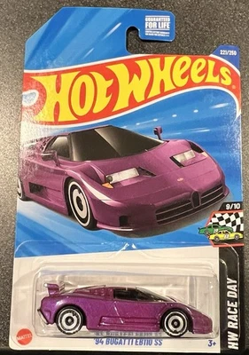 New Hot Wheels ’94 Bugatti EB110 SS Purple HW Race Day 2025 #221/250 (9/10) - Image 1 of 4