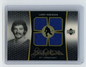 Camiseta deportiva Upper Deck Ice Black Larry Robinson 2007-08 automática #BI-LR - Imagen 1 de 2