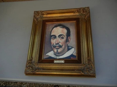 Lienzo de pintura al óleo vintage, retrato de Pedro de Berberana y Arregui, México Foto 1 de 4