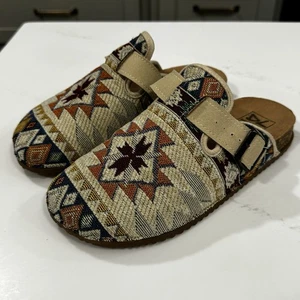 Dirty Laundry Damen-Slipper Pantoletten Größe 8,5 bunt aztekisch Southwestern - Bild 1 von 7