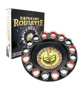 Schnapsglas Roulette - Ultimatives Trinkspiel für Erwachsene - 16 Teile Rot/Schwarz Set Neu - Bild 1 von 7