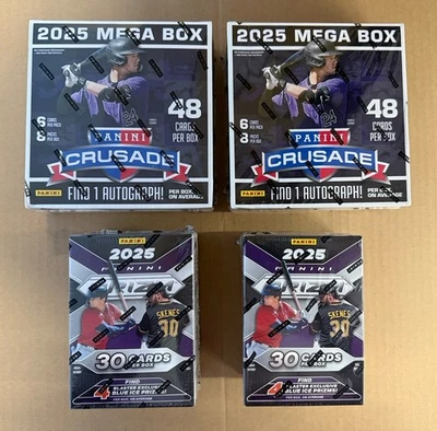 Lote de (2) Mega Caja Panini Crusade 2025 + (2) Caja Blaster Panini Prizm 2025 ¡NUEVA! Foto 1 de 2