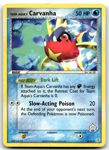 Carvanha 25/95 Team Magma vs Team Aqua's Uncommon Pokemon Card Heavy Play - Picture 1 of 2