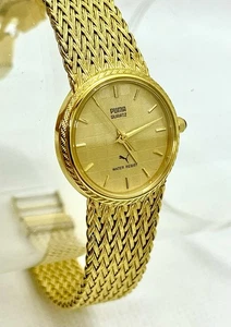 PUMA VINTAGE DAMENUHR UHR vergoldet LÄUFT!! NEUWERTIG! gold - Bild 1 von 7