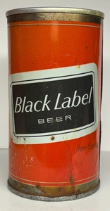 Etiqueta negra 12 oz. Lata de cerveza recta de acero - Imagen 1 de 6